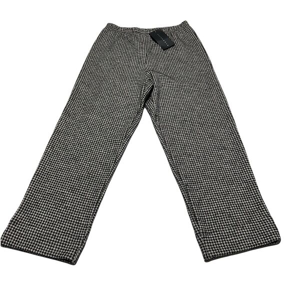 Bryn Walker Cotton Wool Houndstooth Crop Pant Knit Size S Small High Rise NWT - Picture 1 of 12